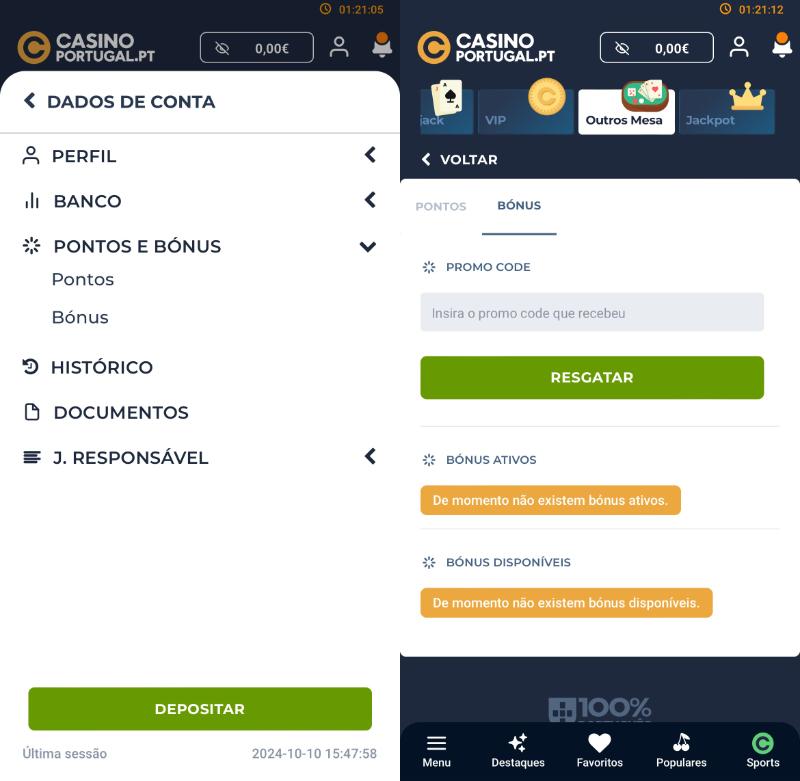 Casino Portugal App Bónus