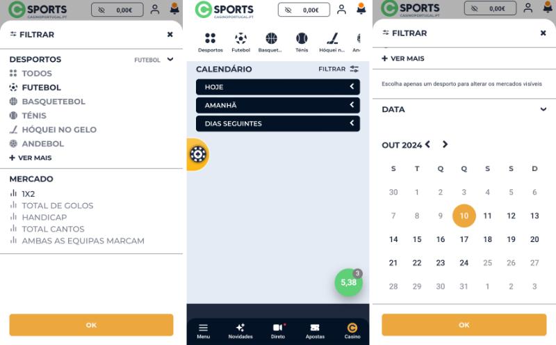 Casino Portugal app desporto