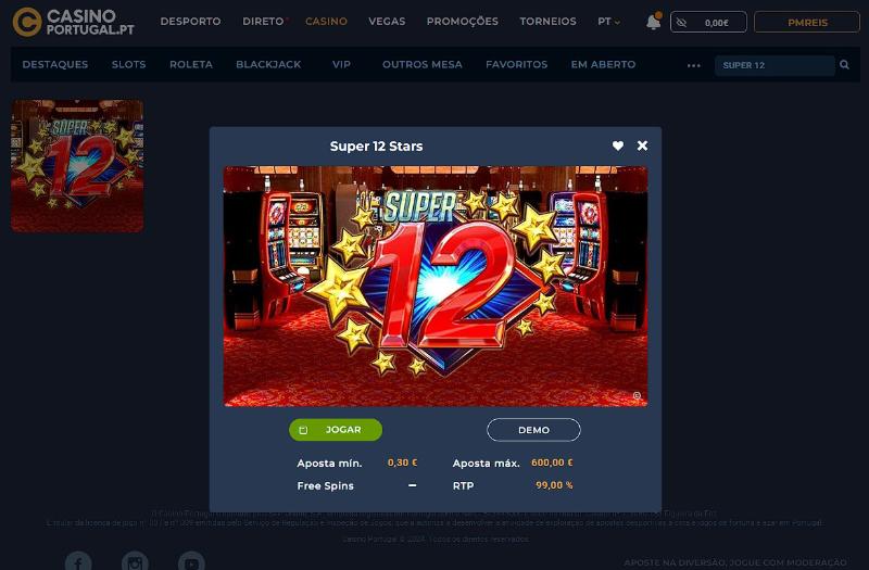 Slot Super 12 no Casino portugal